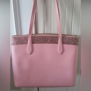 KATE SPADE PINK FLASH GLITTER TOTE BAG